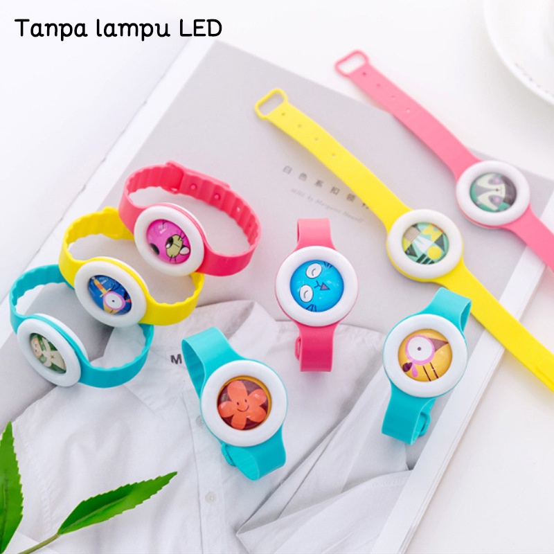 Jam anti nyamuk anak/Gelang Bentuk Jam Tangan Bayi Clip Anti Nyamuk  Anak Karakter kartun Lucu Anti Air/Gelang anti nyamuk anak led L150/213