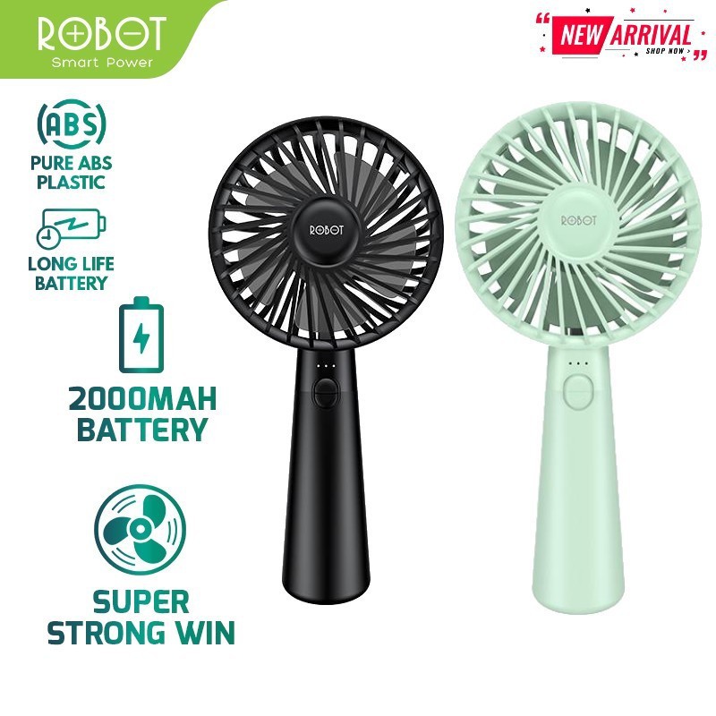 KIPAS ANGIN PORTABLE GENGGAM ELEKTRIK USB FAN 2000MAH ROBOT RT-BFS1