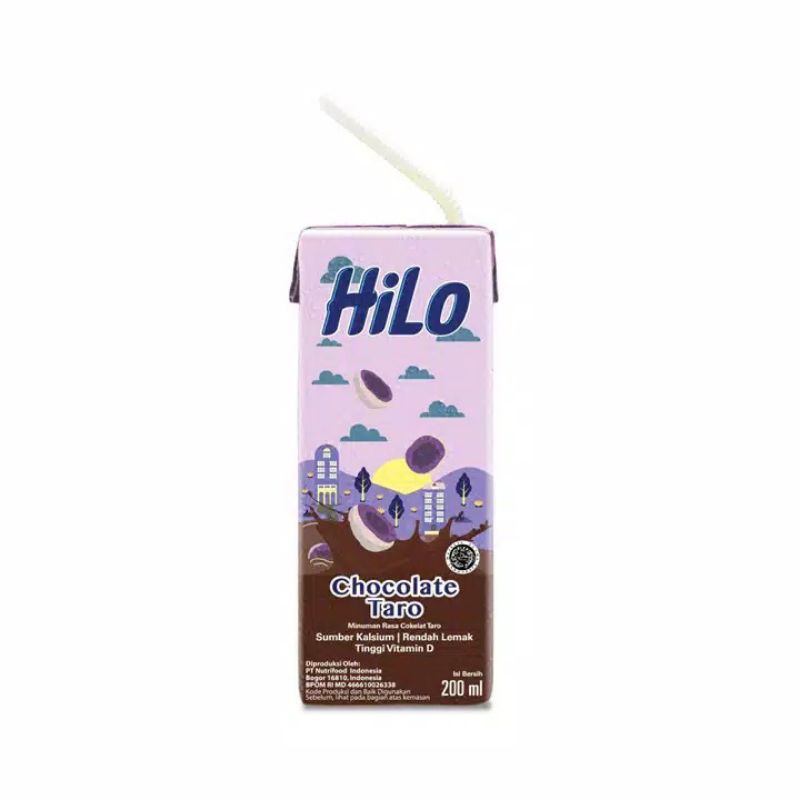 hilo chocolate taro uht 200 ml