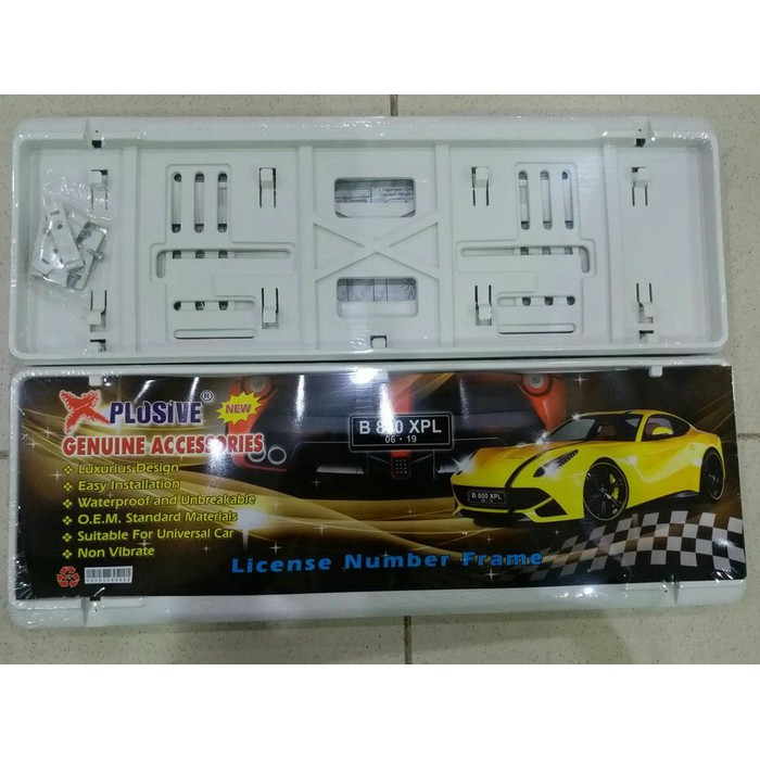 Dudukan Plat Nomor Putih Mobil Agya / Ayla
