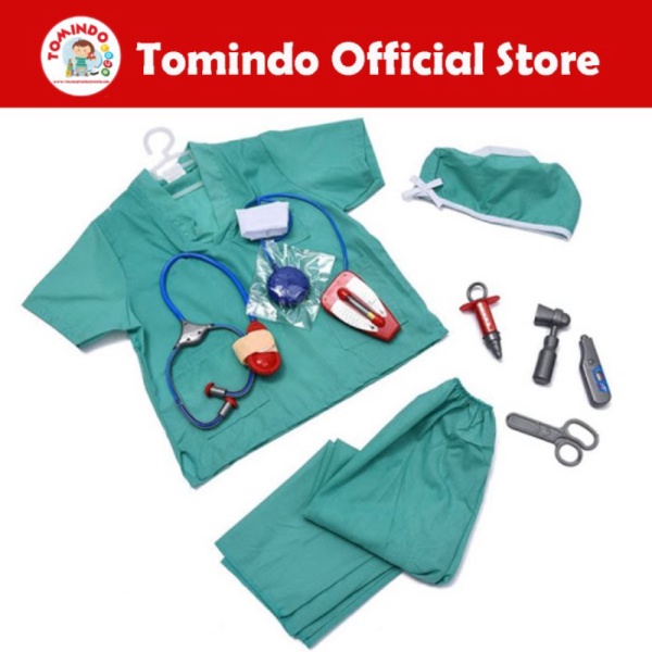 

Tomindo Baju Dokter Bedah Hijau mainan kostum anak kostum dokter Limited