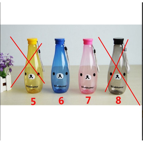 Botol Minum 400 Ml Desain Rilakkuma Bpa Free Ada Lanyard