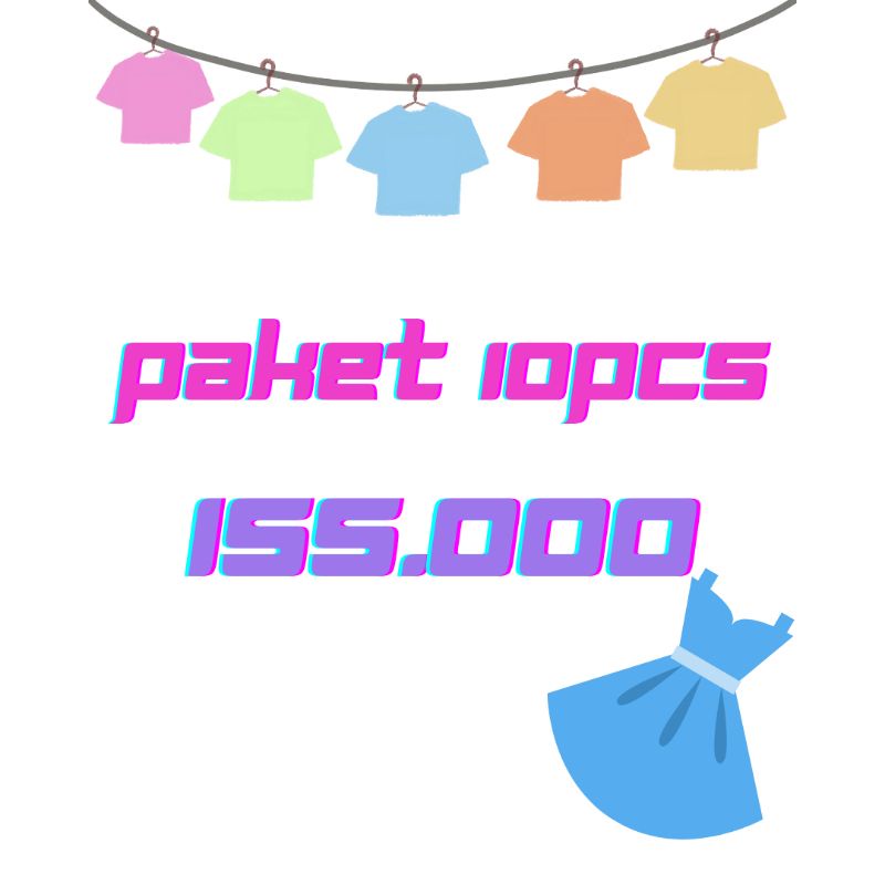 Paket Usaha Baju Anak 10pcs Kaos Anak Laki Laki Perempuan