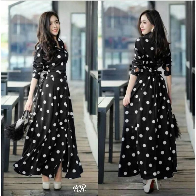 DRESS ESTHER POLKA, MONALISA, SETELAN, DRESS MAXY