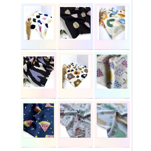 KAIN KATUN RAYON MOTIF VISCOSE  PREMIUM UNIQLO,BAHAN PAJAMAS DAILAY .