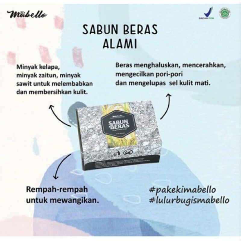 Sabun Beras Mabello Sabun scrub mabello