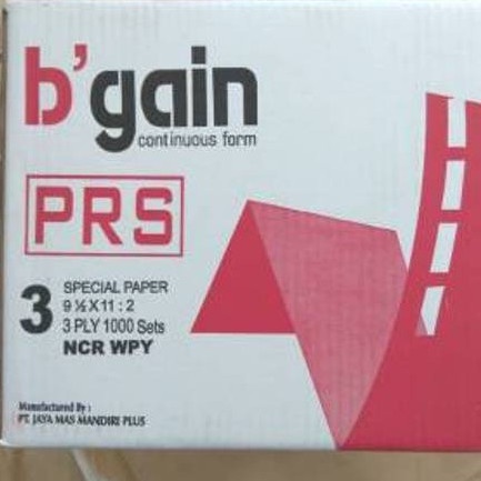 

CONTINUOUS FORM BGAIN 9 1/2 X11 : 2 3PLY PRS 1000 SHEET