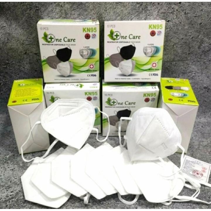 masker 5ply KN95 Necare 3 D Mask putih - HITAM