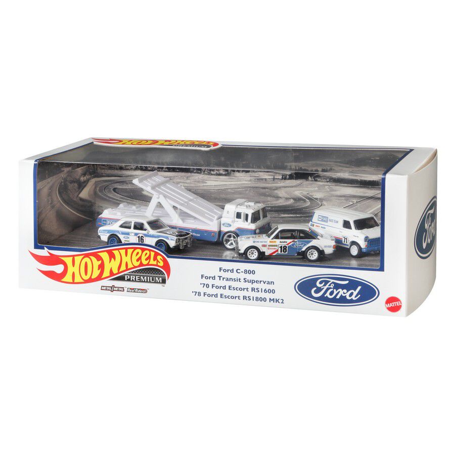 Diecast Hot Wheels Premium Diorama FORD Transit Supervan C-800 Escort RS1600 RS1800 MK2 70 78 HW