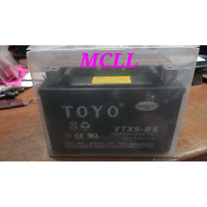 aki toyo YTX9-BS NINJA 250 (SEMI KERING)