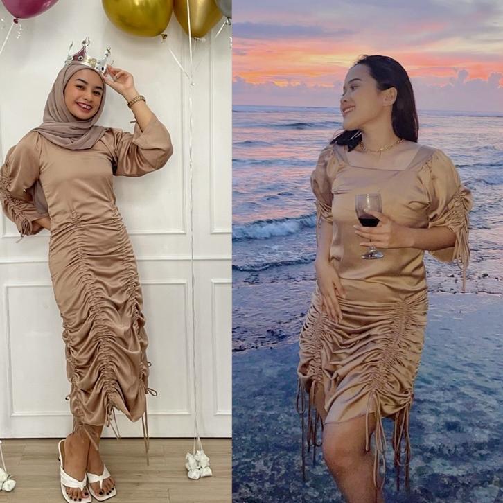 Keluaran Terbaru.. Glamour Dress / Prom Dress / Birthday Dress / New year Dress / Satin Dress / Dres