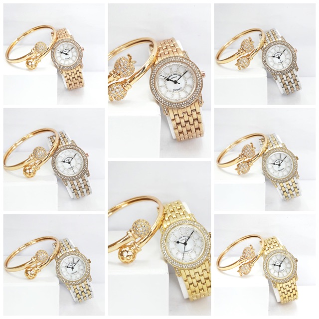 Jam tangan wanita set gelang cntikk