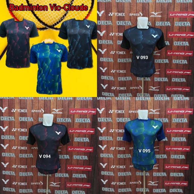 Baju Badminton Lokal Victor V 093 Kaos Olahraga BULUTANGKIS Murah