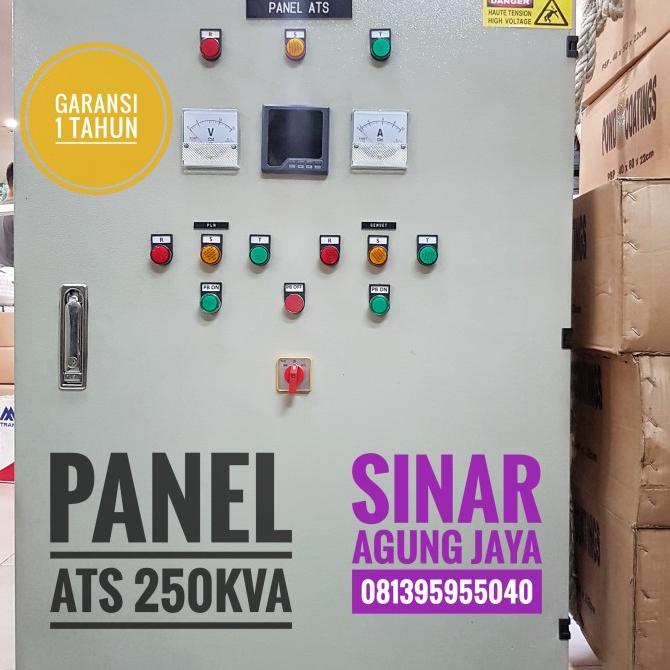 Panel Automatic Pln Genset 3P 250Kva Panel Ats Salzer + Battery Aki