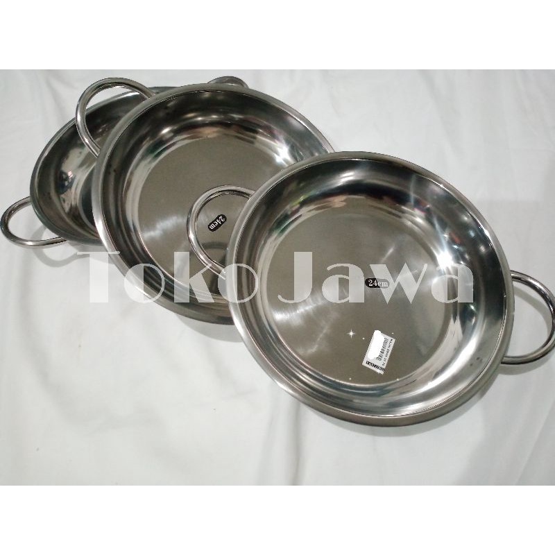 WAJAN CEPER STAINLESS STEEL UK 24CM
