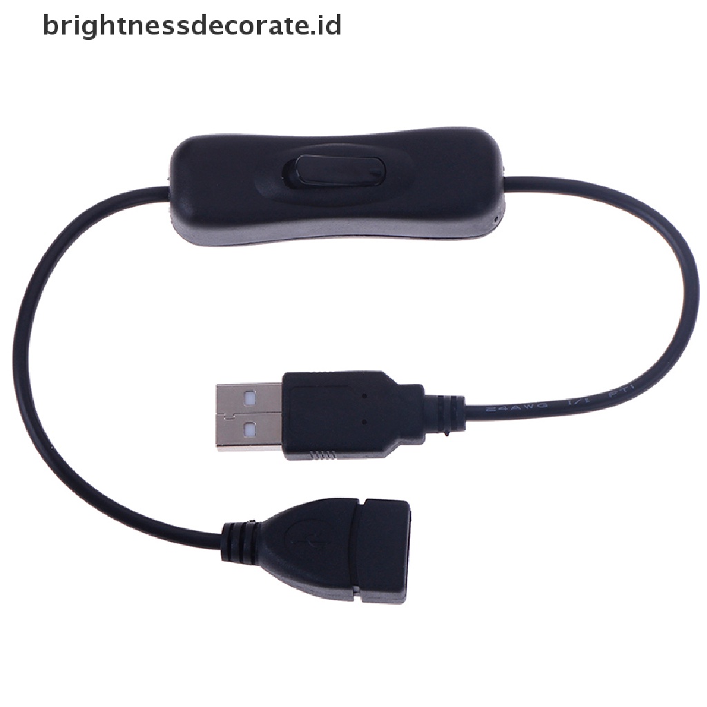 1pc Kabel Extension Usb 2.0 A Male To Female Dengan On / Off