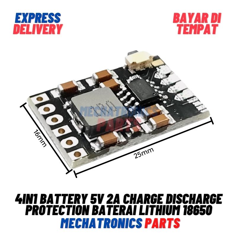 4in1 Battery 5v 2A Charge Discharge Protection Baterai Lithium 18650