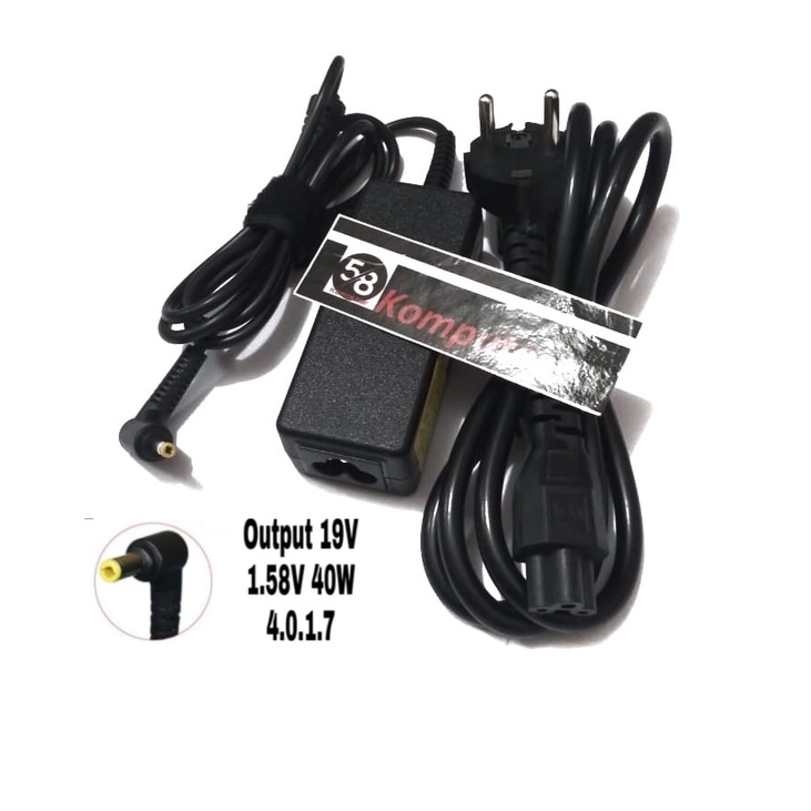 Adapter Charger Laptop HP 100e 1000 1010 1100 1101 1103 1104 2102 1110 19V 1.58A 30W 4.0*1.7mm