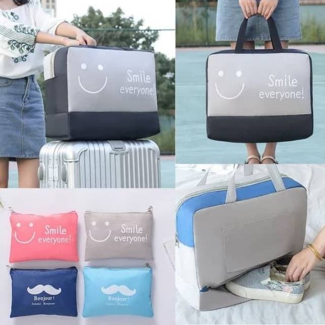 Bonjour 3 Layer Fold Travel Bag /Tas Travel 3 Sekat / Tas travel Lipat