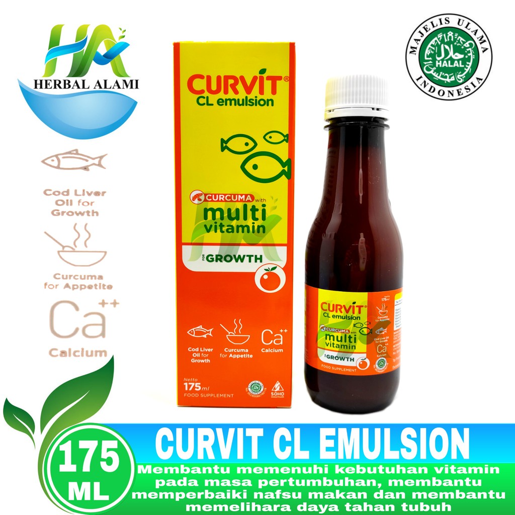 Curvit Sirup Besar 175ML  -  Obat vitamin nafsu makan anak dan dewasa