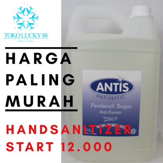 Handsanitizer Antis ukuran 5 liter dirigen sabun cuci tangan tanpa air