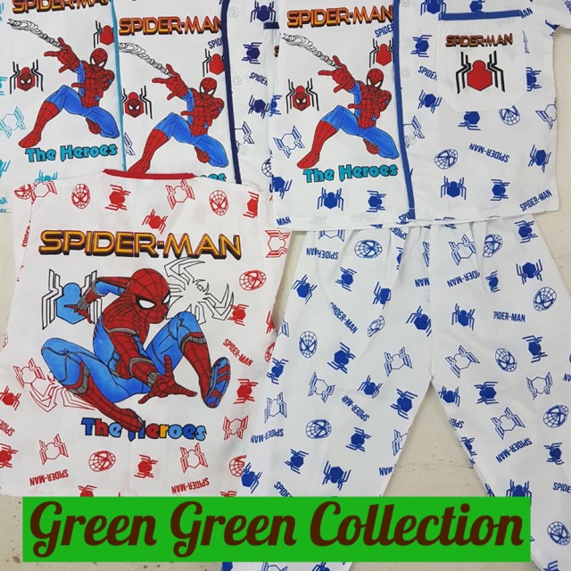 Piyama katun spiderman new