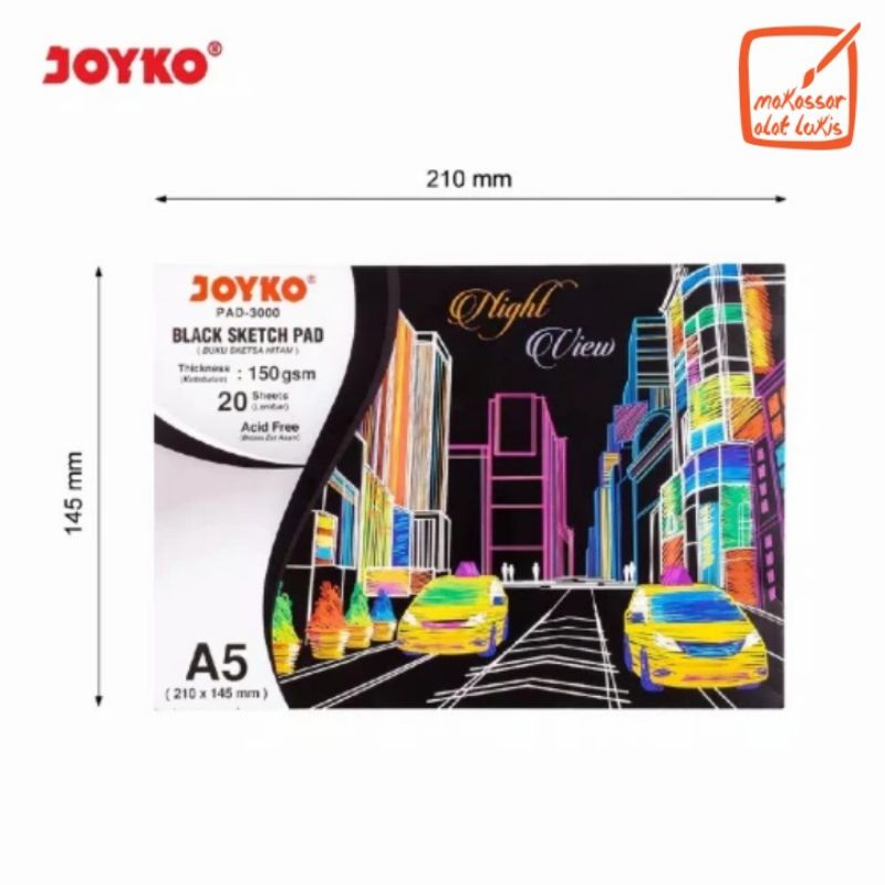 

Joyko Pad-3000 Black Sketch Pad / Buku Sketsa Hitam
