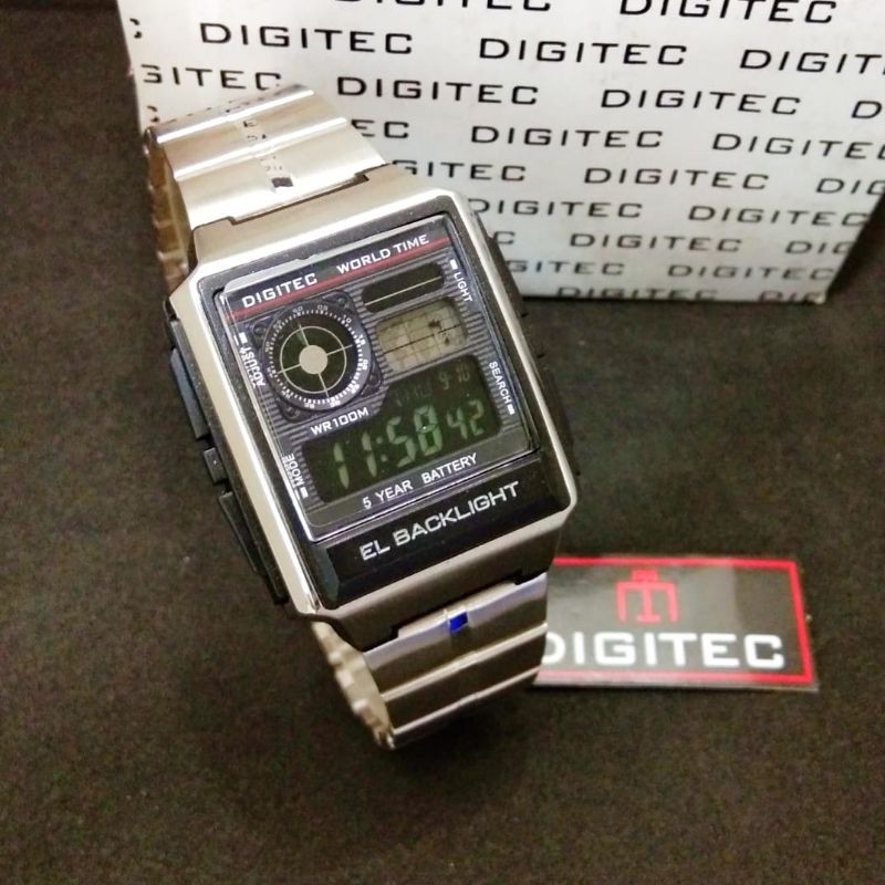 jam tangan Digitec rantai d.3,5cm. 185rb