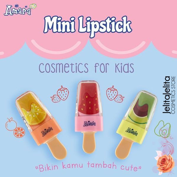 (BISA COD) Amara Mini Lipstik with Cutie Frutti - Lipstik Purbasari untuk Anak AMAN BPOM