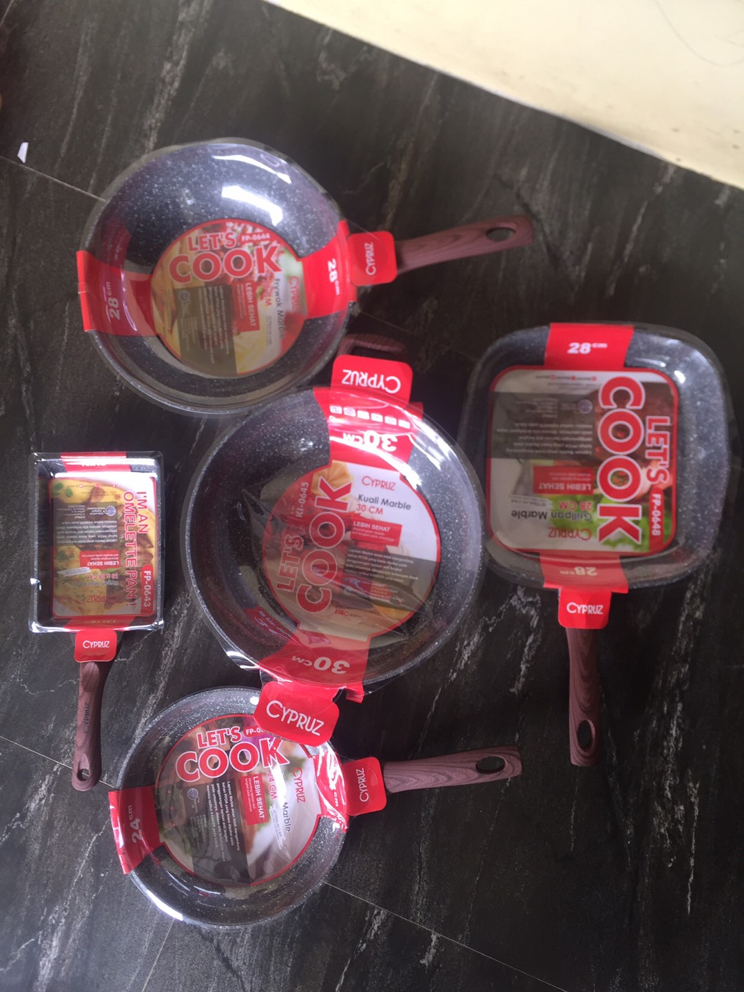 Cypruz - Fry Pan Induksi Marble Bbq 28cm Fp-0648