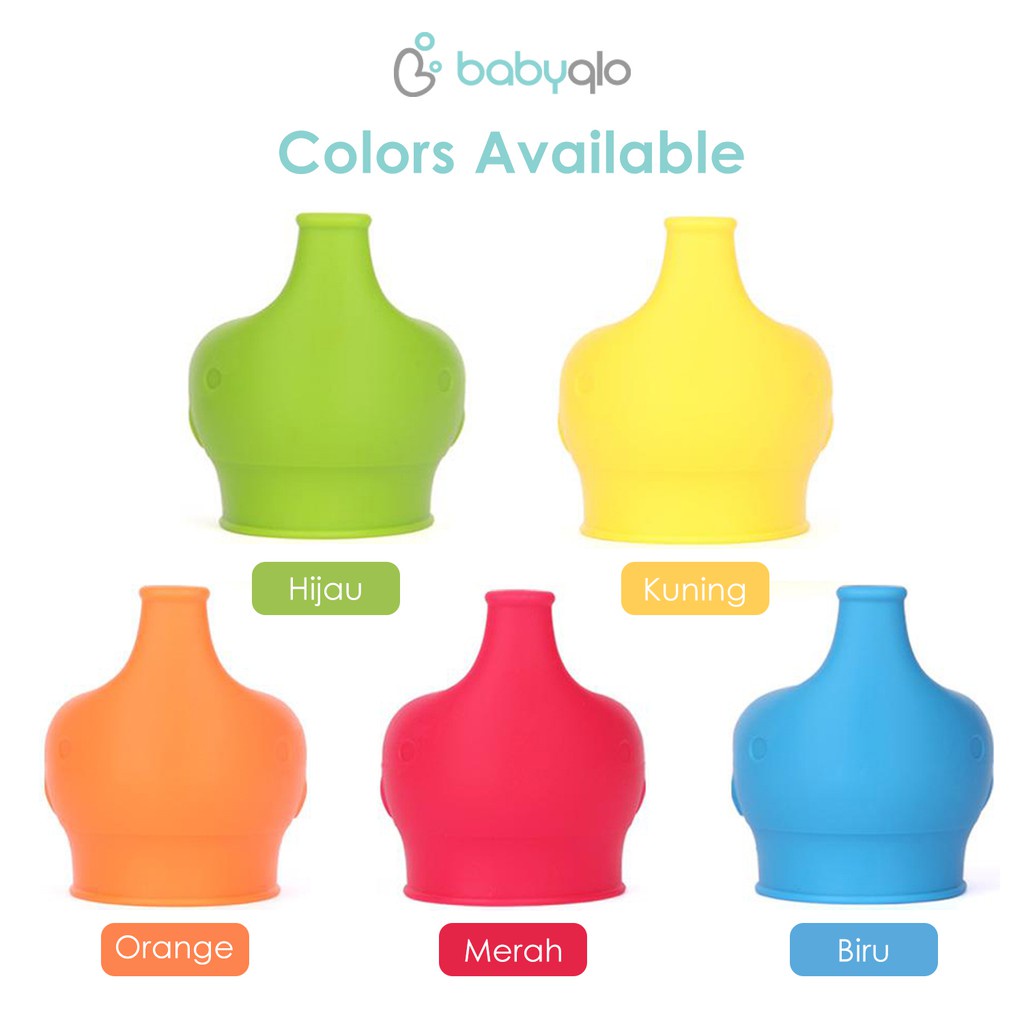 Babyqlo Silicone Elephant Sippy Lids BQ-CL9007 - Botol Minum