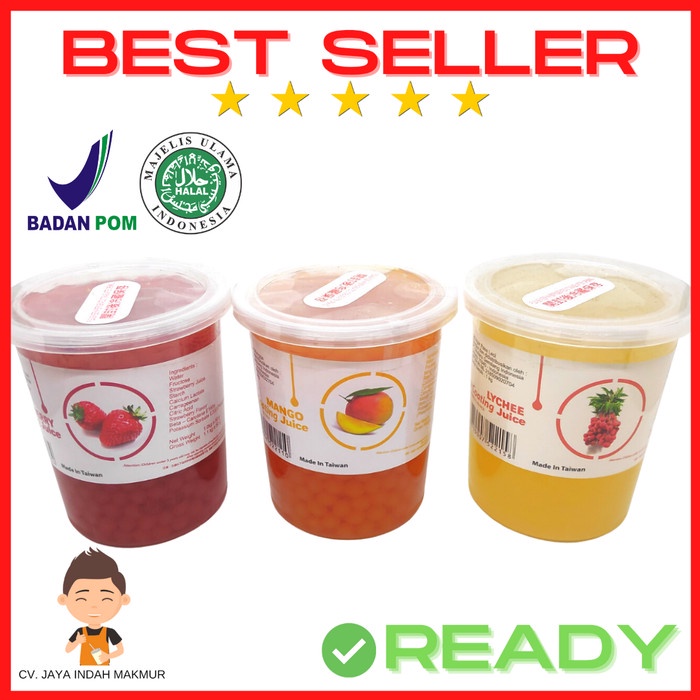 

(BISA COD) Popping Bobba/Poping Boba/CoatingJuice Impor Taiwan 1 Kg - 1kg Leci