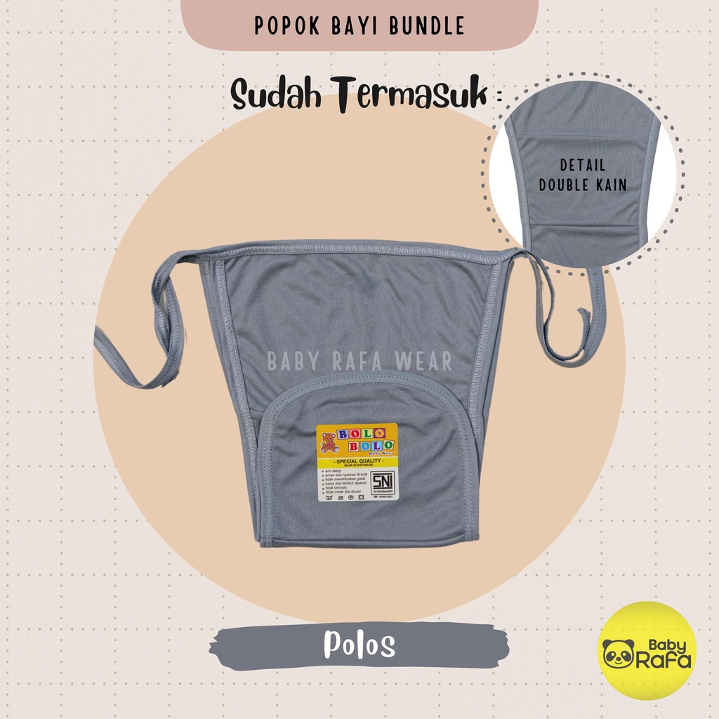 Serian Abu - 12 pcs / 6 pcs Popok Bayi Double Kain GREY SERIES merk SNI Bolo - Bolo / Popok Double Kain Serian Abu Premium