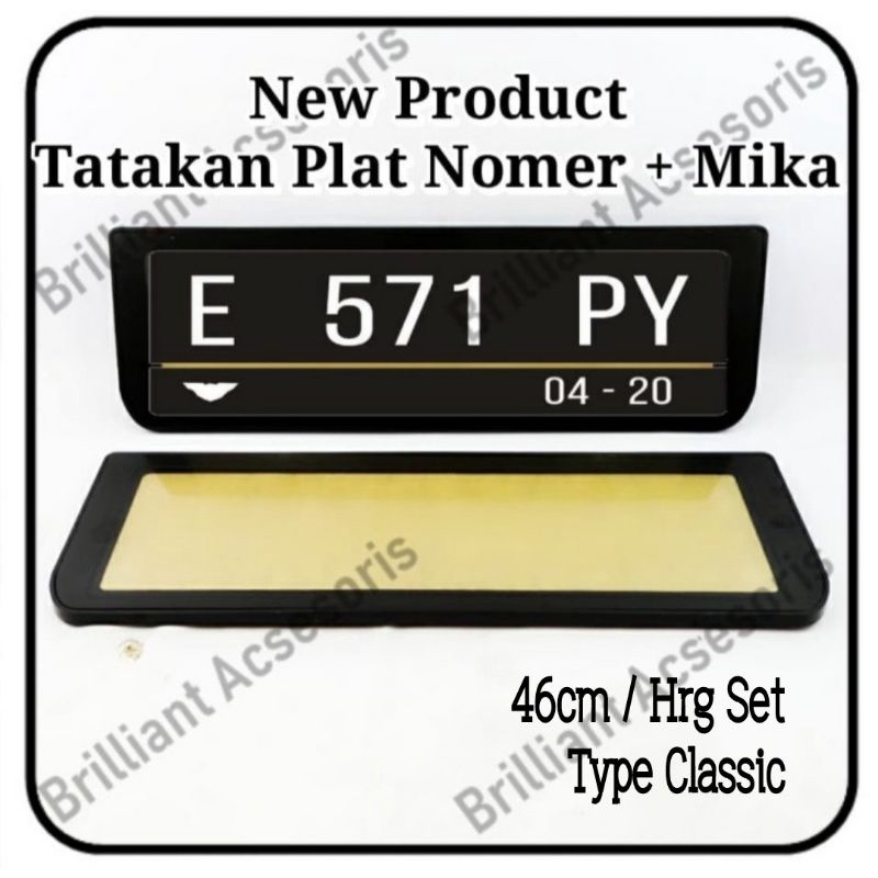 Tatakan Rumah Plat Nomer Mobil - 46cm Plus Tutup Mika - No Led / Plus Led