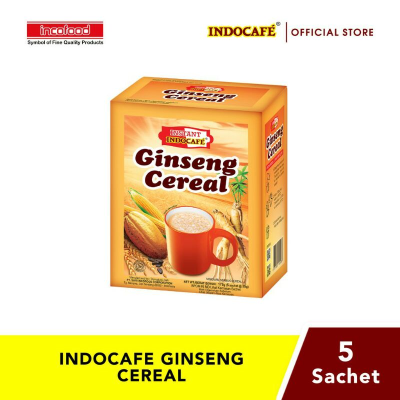 

INDOCAFE GINGSENG CEREAL - 5's x @35gr