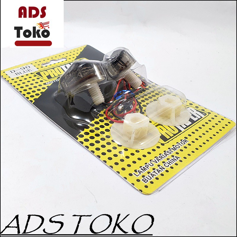 Lampu Sen Tempel Mini Biru Motor Universal