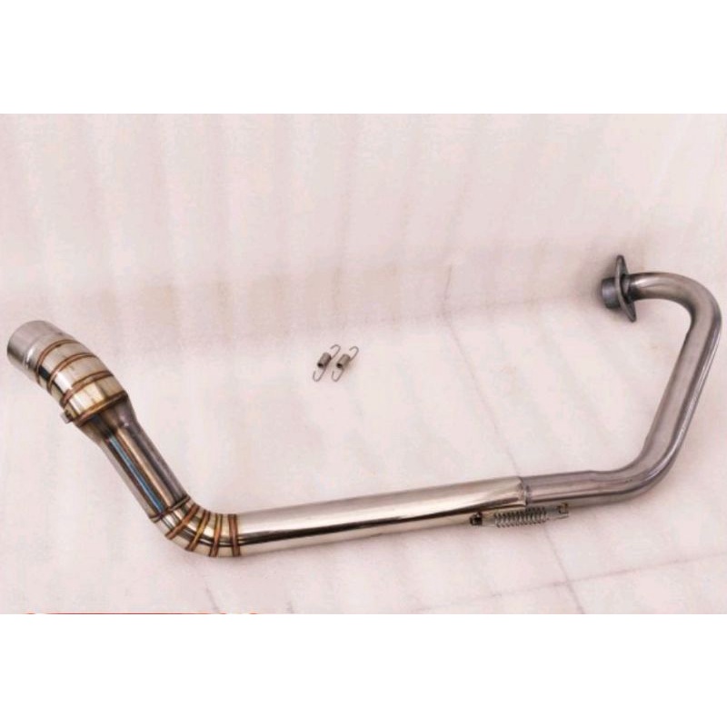 leher knalpot byson karbu inlet 50 mm ful stainless/ leheran knalpot byson