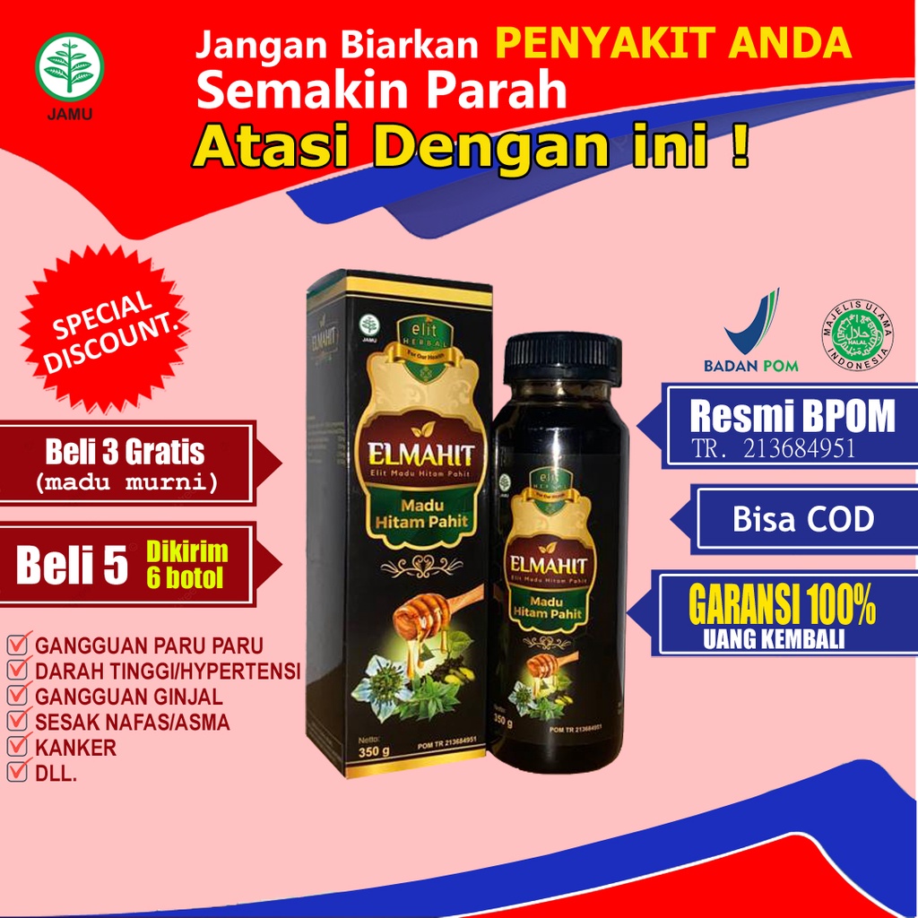 

ELMAHIT MADU HITAM PAHIT 100% HERBAL ALAMI | OBAT PARU PARU | OBAT GINJAL | OBAT DARAH TINGGI | OBAT SESAK NAFAS