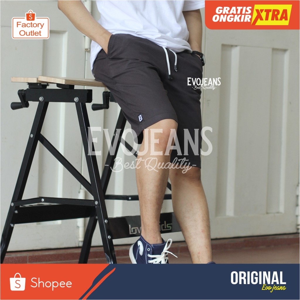 CELANA CHINO PANTS PENDEK PRIA PINGGANG KARET / KOLOR / FREE BANDUL KUNCI KEREN EVO JEANS