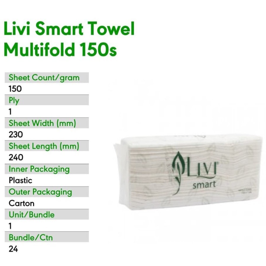 Smart Towel Multifold Livi Tissue Tisu Cuci Tangan
