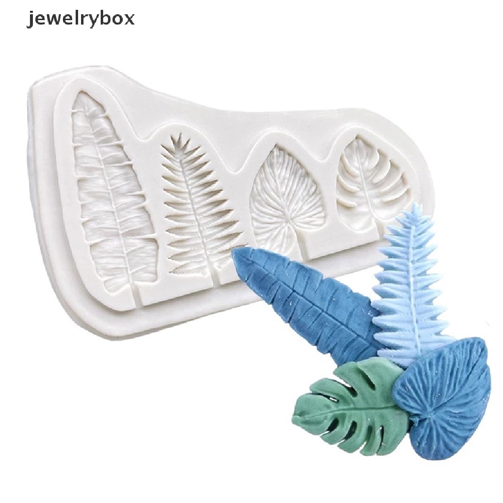 Cetakan Resin Bentuk 4 Daun Bahan Silikon Untuk Dekorasi Kue