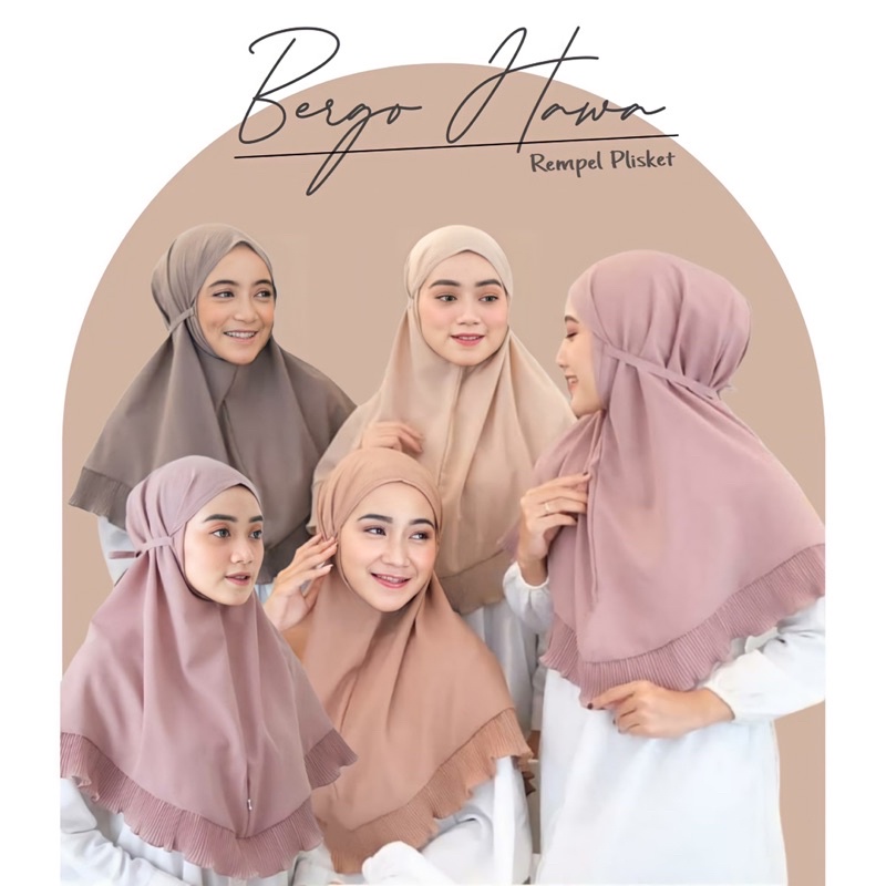 Bergo Rample Plisket / Bergo Tali Plisket Rample / Bergo Instan Rample Plisket