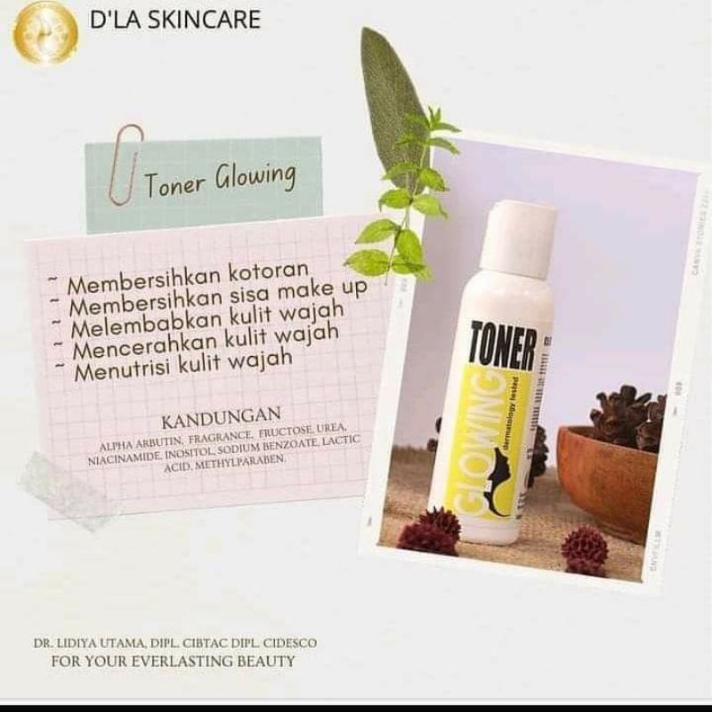 Toner glowing D'LA skincare