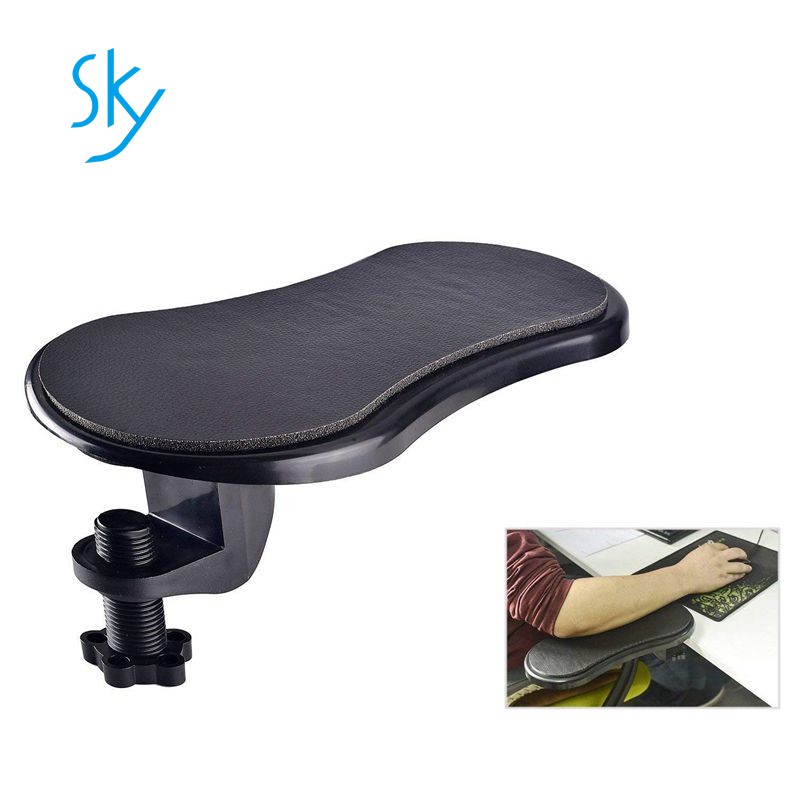 Rotating Computer Arm Rest Pad Desk Attachable Home Office Mouse