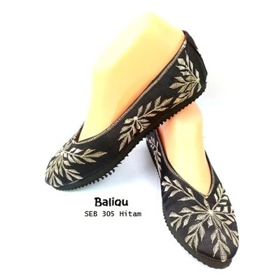

Flat Shoes Motif BaliBordir SEB305- Hitam
