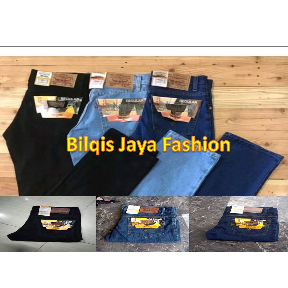 Celana jeans panjang pria standar panjang jeans ukuran 27-32 Celana straight jeans standar pria panjang premium