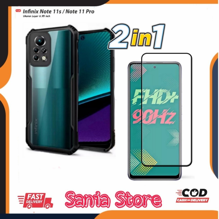 Case Infinix Note 11 Pro / Infinix Note 11s Shockproff Camera Protection Bonus Tempered Glass Warna