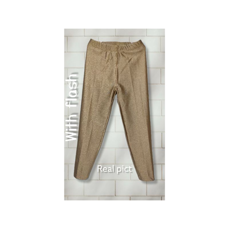 legging lycra/mengkilap/sebetis/Bodies sportwear