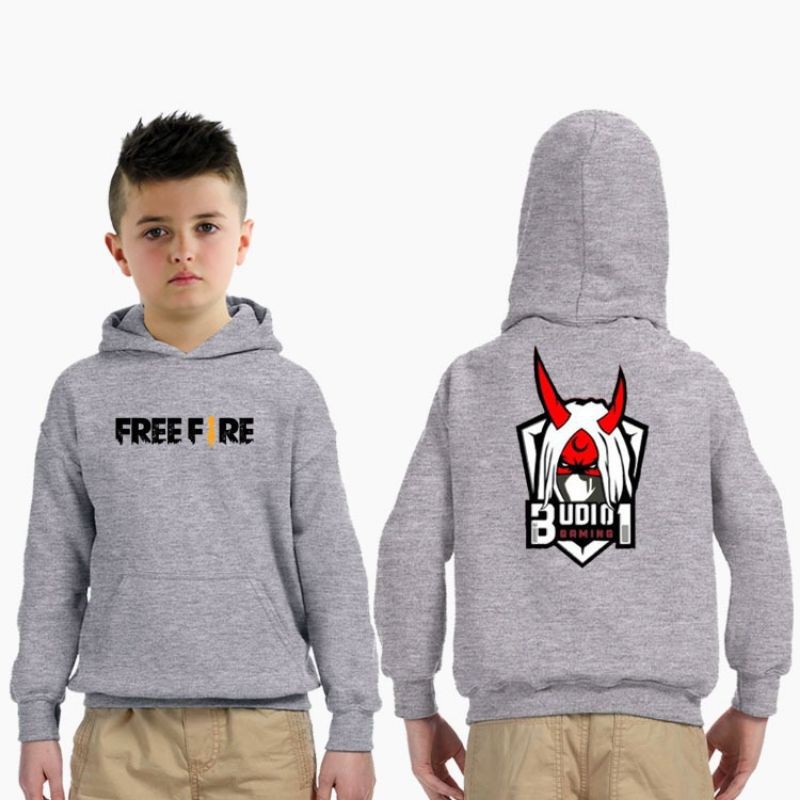 Hodie anak kupluk Free fire sweater anak FF Budi Bahan Flece usia 6-15 Tahun