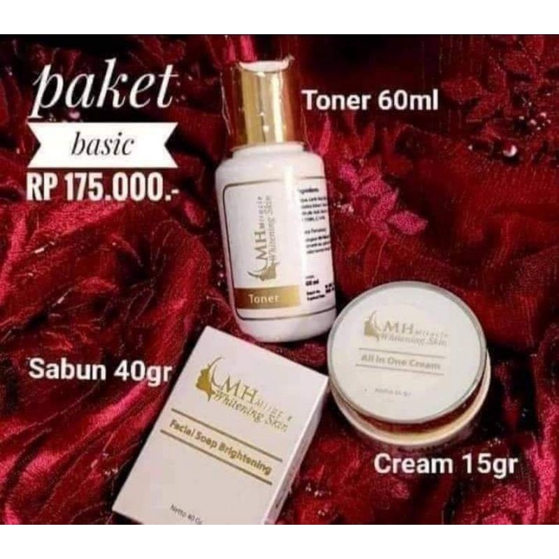 MH miracle Whitening skin / paket basic / serum /brightening cushion